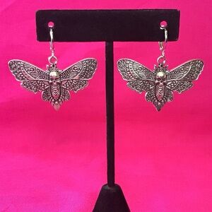 NWOT Death Moth Earrings